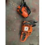 2x Chainsaws no blades , 1 x Husqvarna , 1 x Ecco