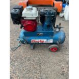 Clarke Honda 6.5hp engine powered 50L portable air compressor. Sold as seen