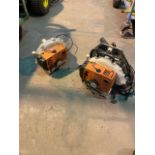 2x Stihl backpack blowers. 1 BR340 and 1 BR380 hard to start.
