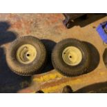 2 x Tyres and wheels single hole type new unused