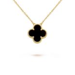 *NO RESERVE* Onyx Motif Pendant, 18K Yellow Gold