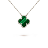 *NO RESERVE* Malachite Motif Pendant, 18K White Gold