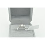 *NO RESERVE* 0.54ct Diamond(GH Vs-Si) Trilogy Ring, 18K White Gold