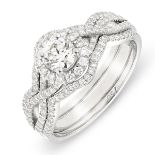 0.85ct Trio Stackable Ring Set, 18K White Gold (GH Vs-Si)