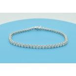 *NO RESERVE* 7.00ct Diamond Tennis Bracelet, 18K White Gold (FG Si1)