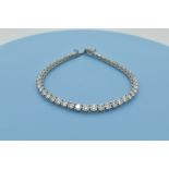 *NO RESERVE* 9.00ct Diamond Tennis Bracelet, 18K White Gold (H Si) (WGI9624139129)