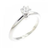 *NO RESERVE* 0.20ct Lab Diamond Solitaire Ring (F VVS) - 18K White Gold