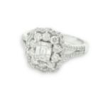 *NO RESERVE* 0.47ct Diamond Cluster Ring, 18K White Gold (GH Si)