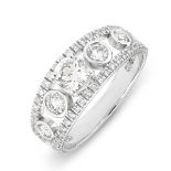 *NO RESERVE* 0.65ct (GH Vs-Si) Diamond Ring, 18K White Gold, (IDT971A90504912)