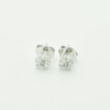 *NO RESERVE* 0.54ct Pear Illusion Diamond (GH Vs-Si) Earrings, 18K White Gold (IDT971A92647127)