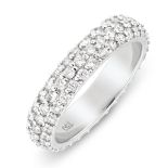 *NO RESERVE* 1.17ct Full Diamond Eternity Band, 18K White Gold (GH Si) (WGI9624138144)