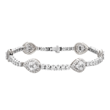 *NO RESERVE* 4.70ct Diamond Tennis Bracelet with Illusion Pear Halo Motifs.