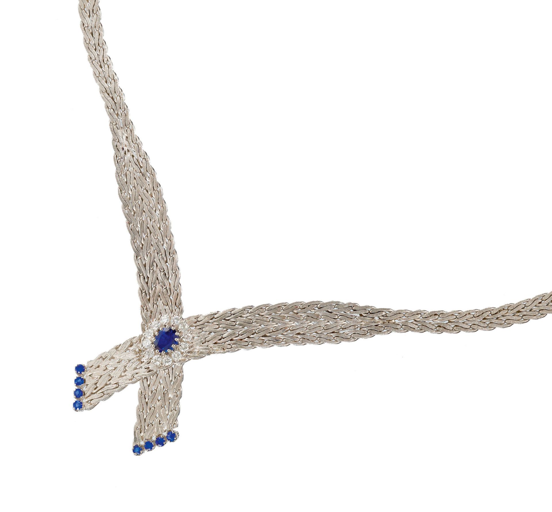SAPHIR-BRILLANT-COLLIER / Sapphire-diamond-necklace 