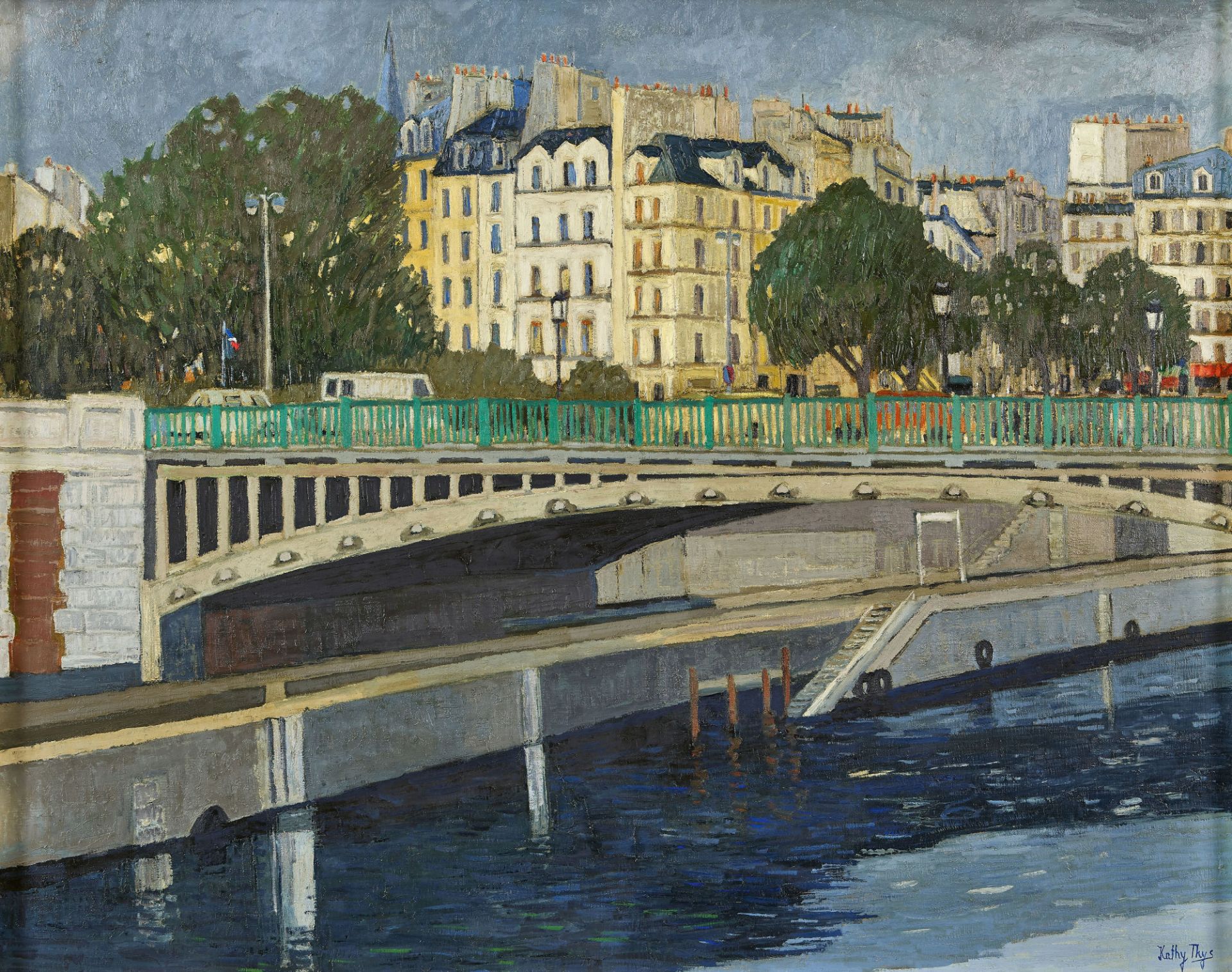 THYS, KATHY (EIGTL. THYS-BILL, SUSI): Ansicht der Seine in Paris.