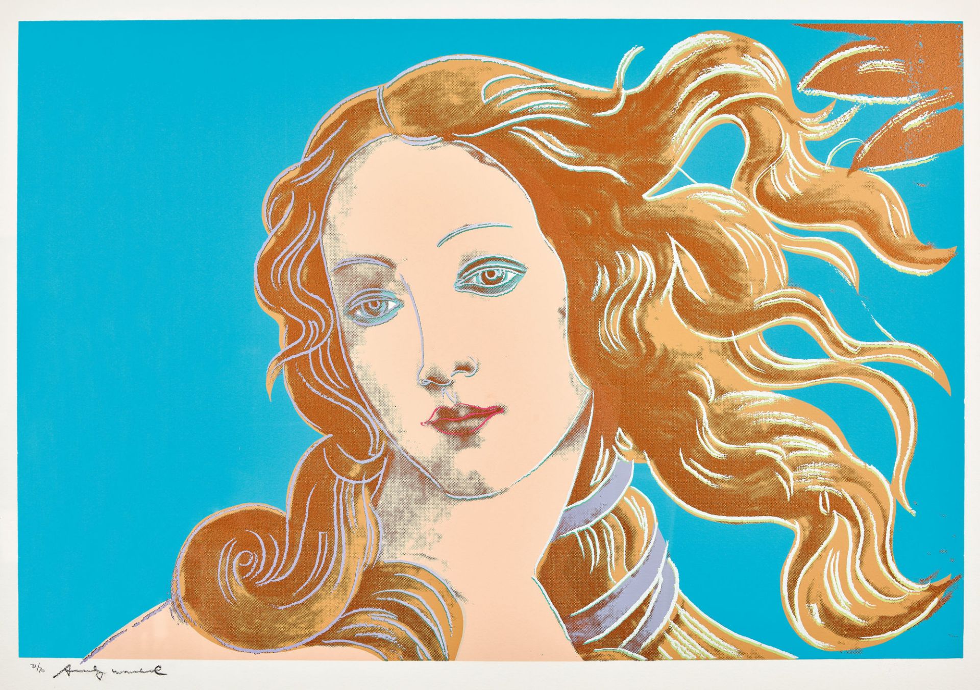 WARHOL, ANDY: "Sandro Botticelli, Birth of Venus, 1482".