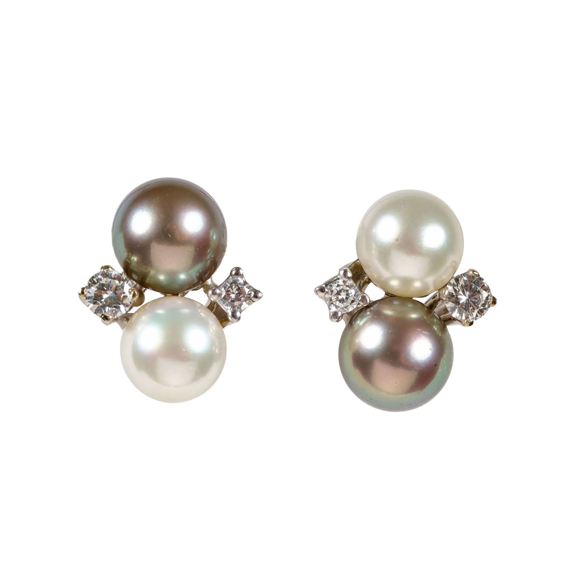 PERLEN-BRILLANT-OHRSTECKER / Pearl-diamond-ring 