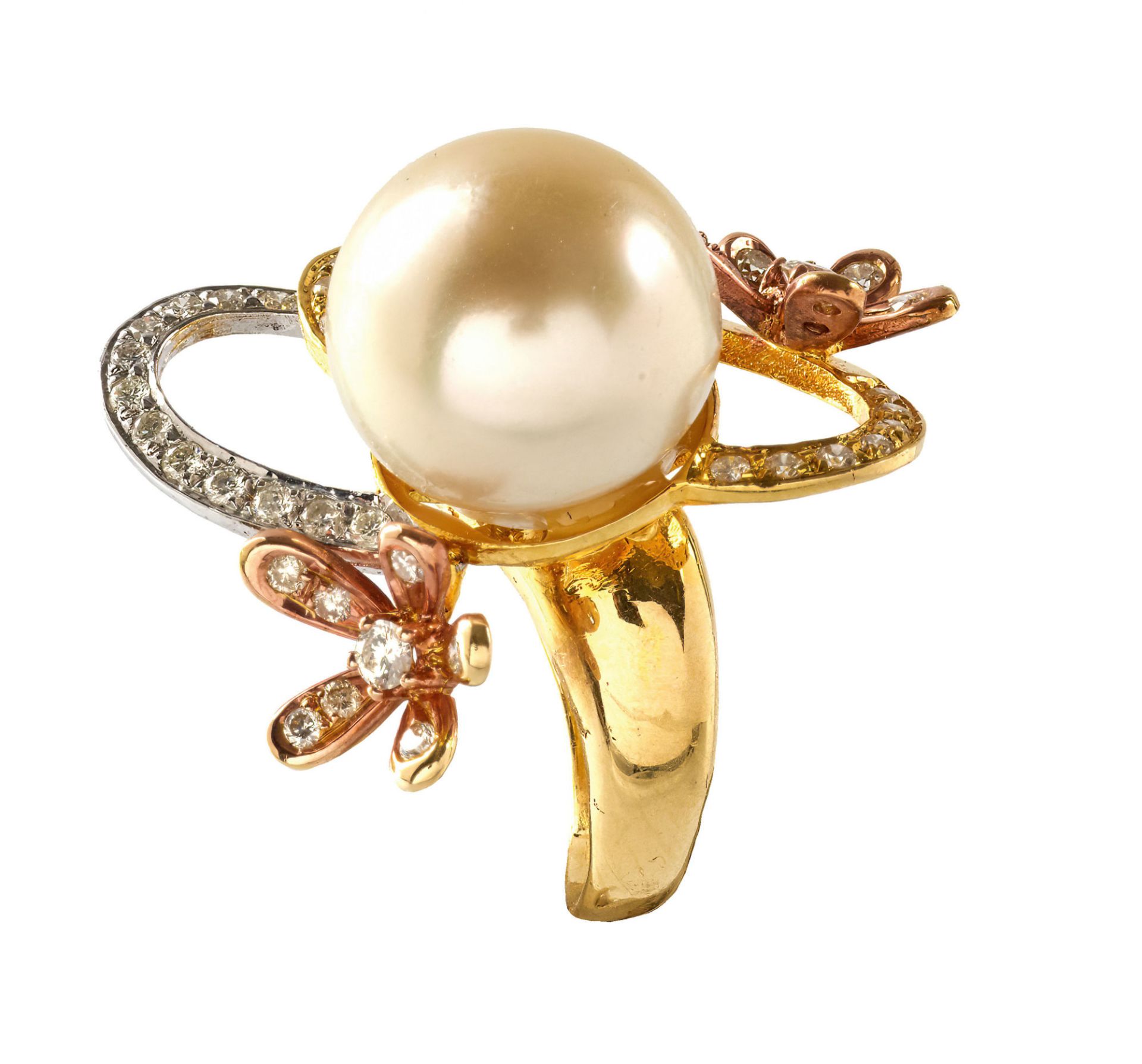 PERLEN-BRILLANT-RING / Pearl-diamond-ring 