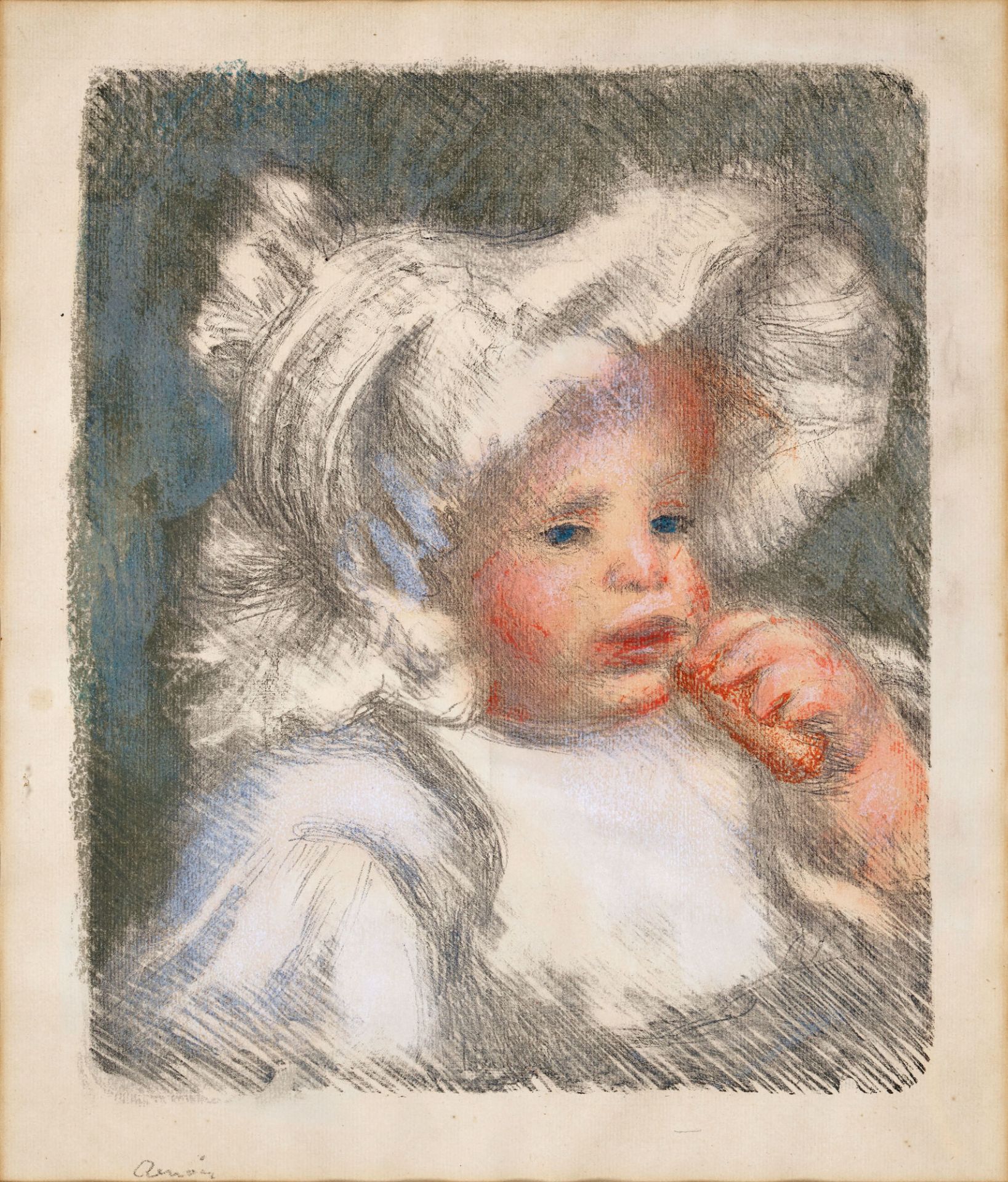 RENOIR, PIERRE-AUGUSTE: "L'enfant au biscuit".