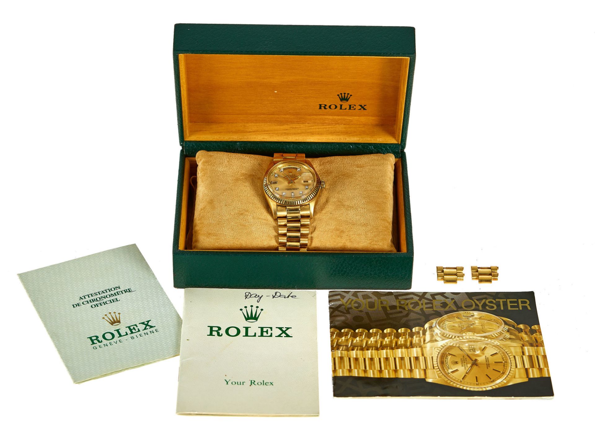 ROLEX: Herrenarmbanduhr "Oyster Perpetual Day-Date". / Rolex, Gentleman's wristwatch Oyster ... - Image 2 of 2