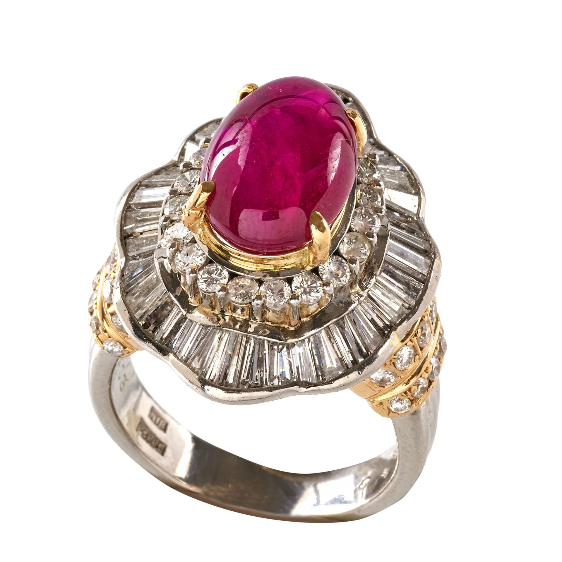 RUBIN-DIAMANT-RING / Ruby-diamond-ring