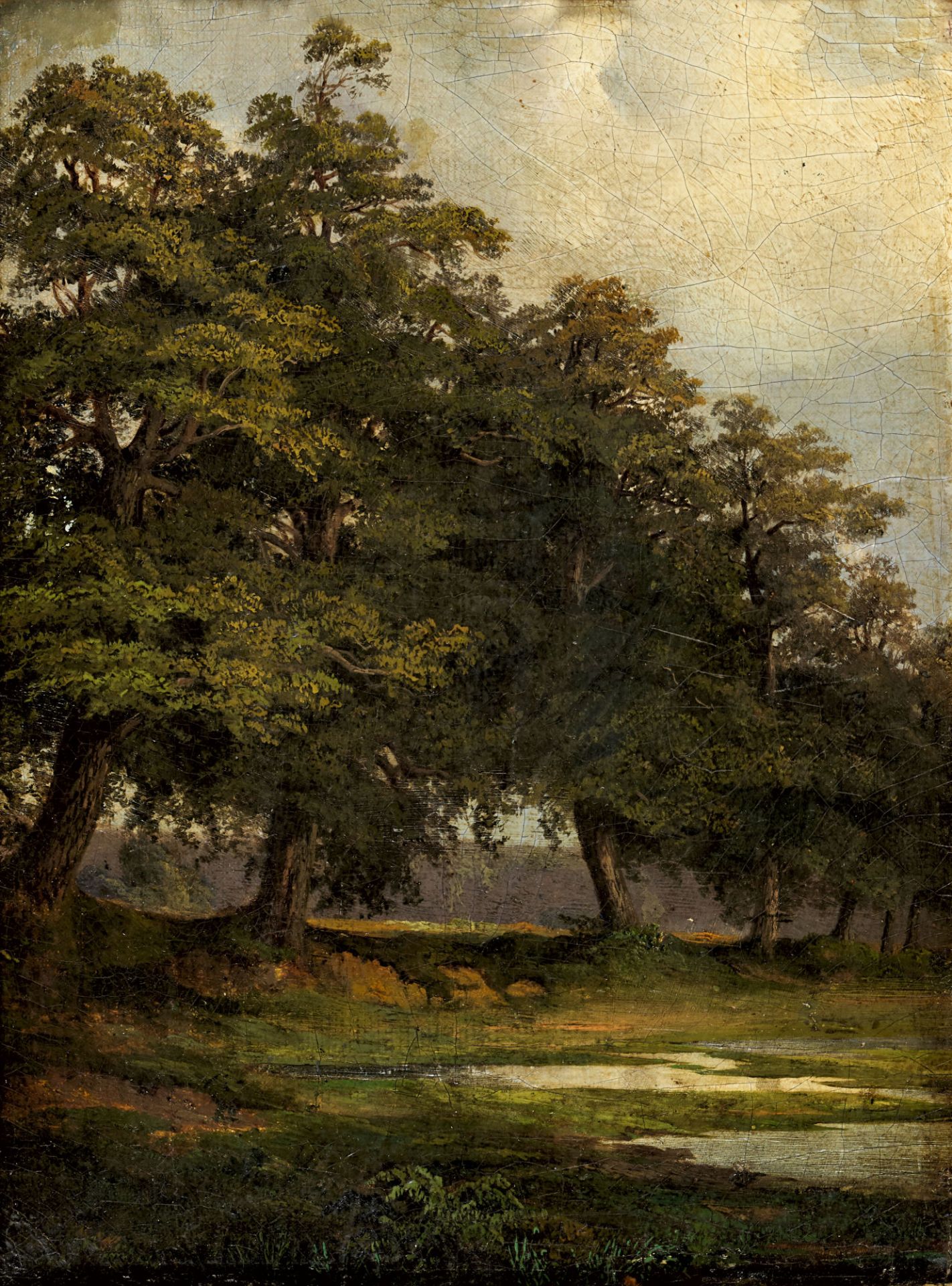 ZÜND, ROBERT, Zugeschrieben - Attributed: Bäume am Ufer.