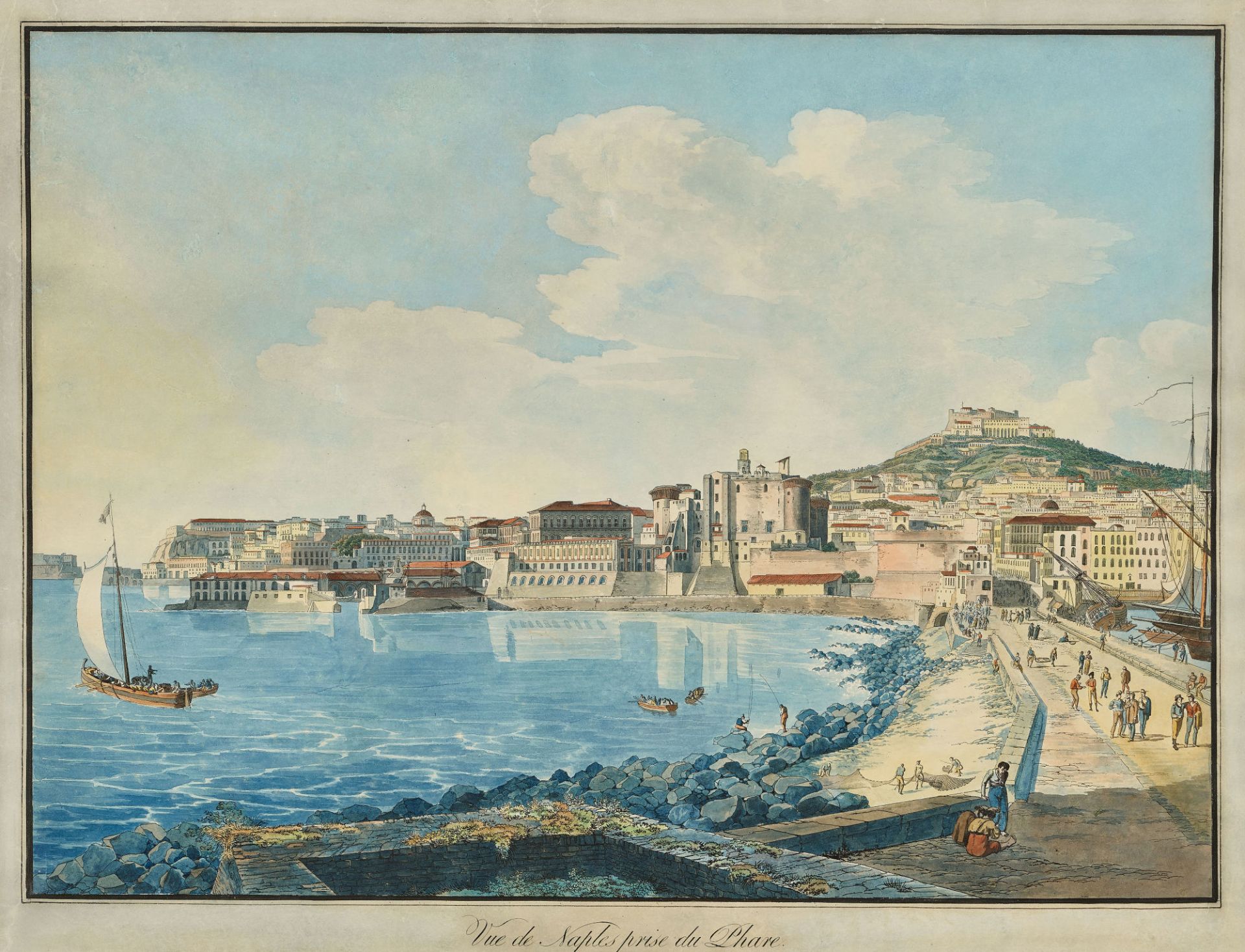 ANONYM, 19. JH.: "Vue de Naples prise du Phare".