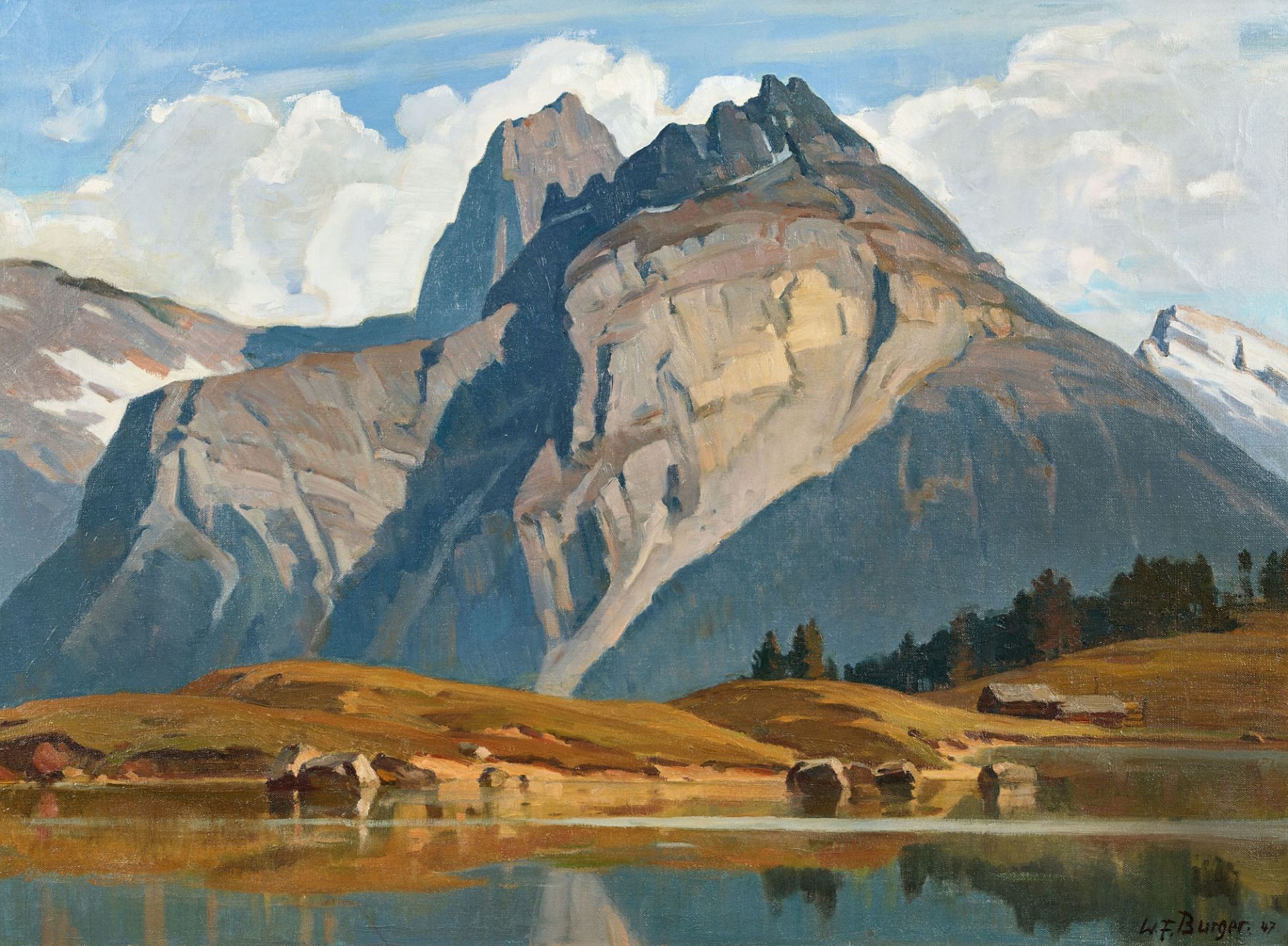 BURGER, WILLY (EIGTL. WILHELM FRIEDRICH): "Urnerberge (Windgällen und Arnisee)".