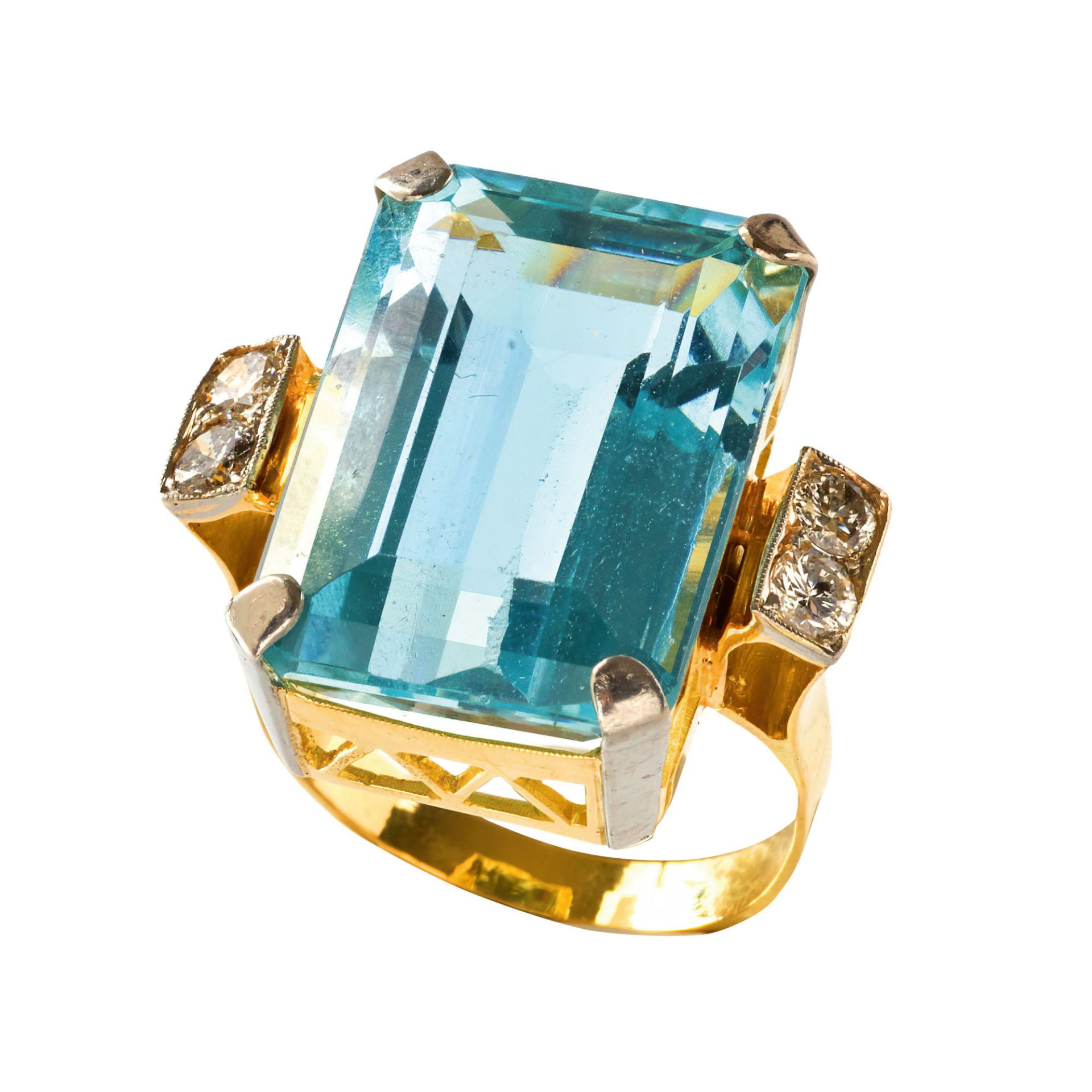 AQUAMARIN-BRILLANT-RING / Aquamarine-diamond-ring 