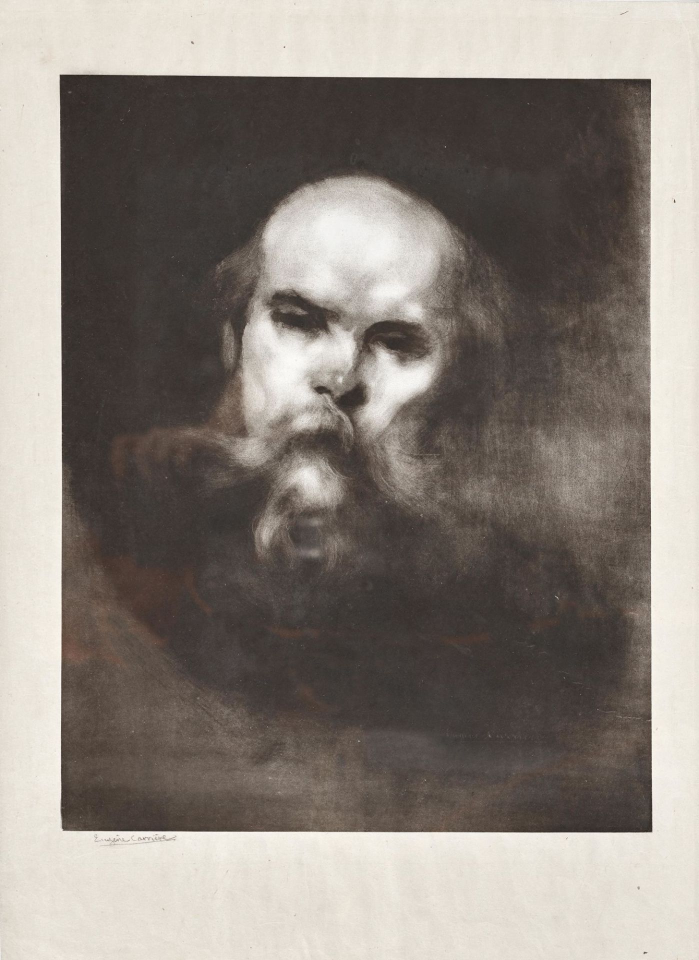 CARRIÈRE, EUGÈNE: "Portrait de Paul Verlaine".