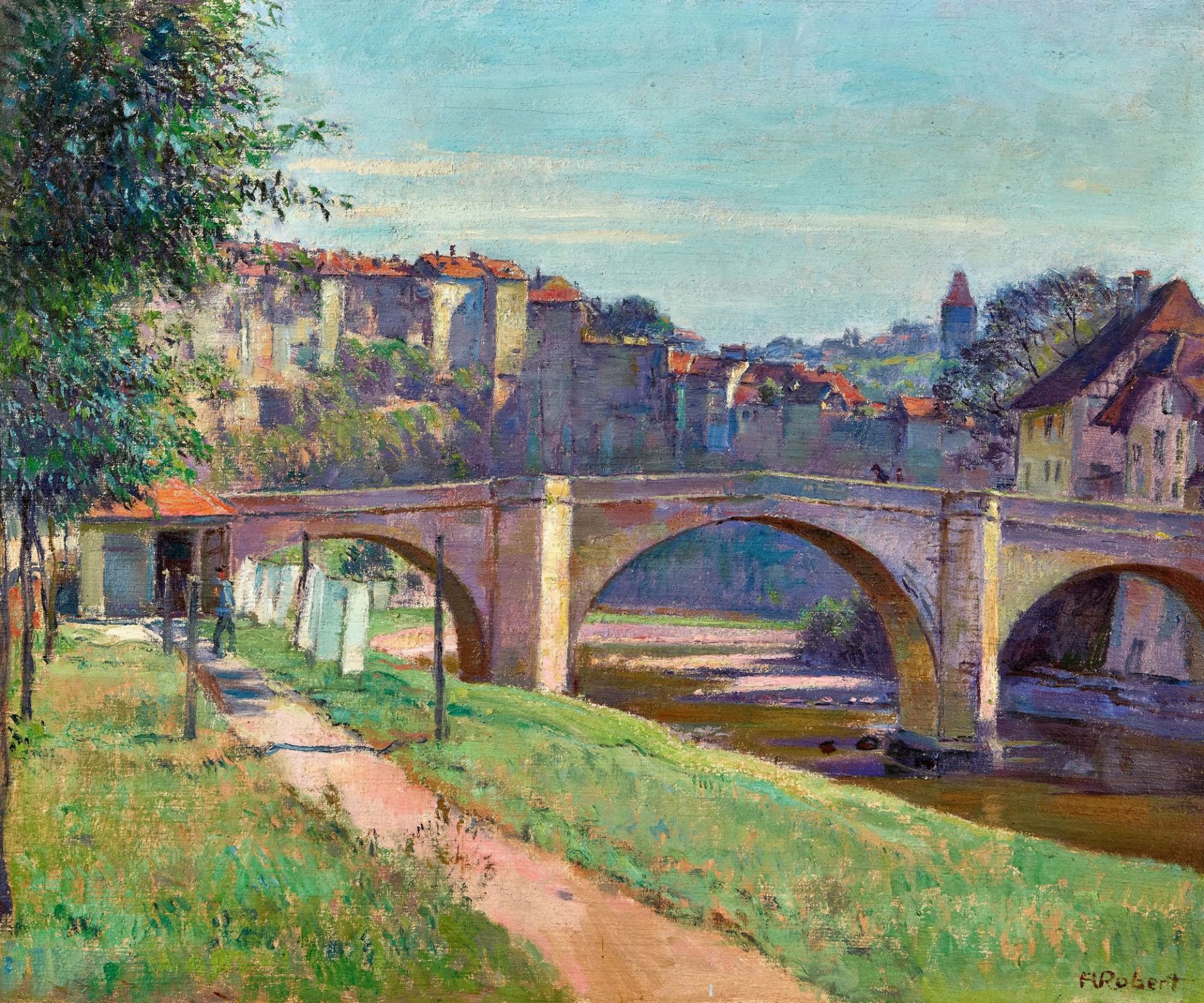 ROBERT, HENRI MARCEL: Pont de Saint-Jean à Fribourg.