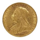 Goldmünze Sovereign, Queen Victoria, England 1900