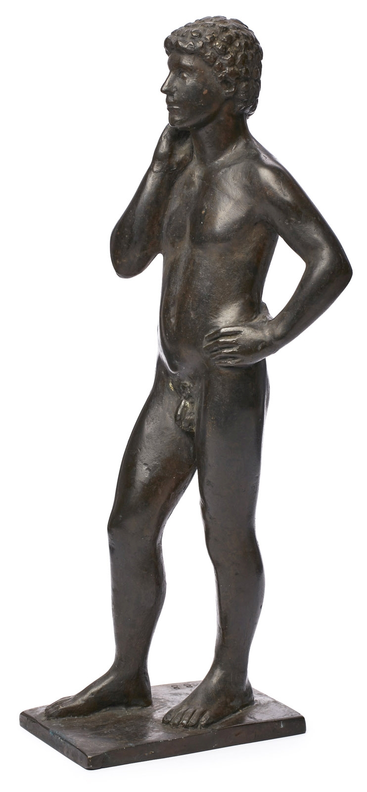 Bronze Willi Schmidt: Stehender Jüngling, 1988. - Image 2 of 4