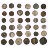 Konvolut v. 36 versch. antiken Münzen d. Röm. Kaiserzeit 3. Jh. n. Chr.