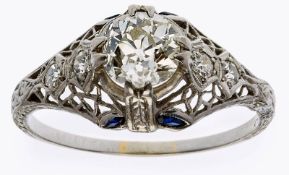 Diamant-Saphir-Ring um 1890