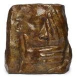 Bronzerelief nach Käthe Kollwitz: "Die Klage", wohl 2. Hälfte 20. Jh.