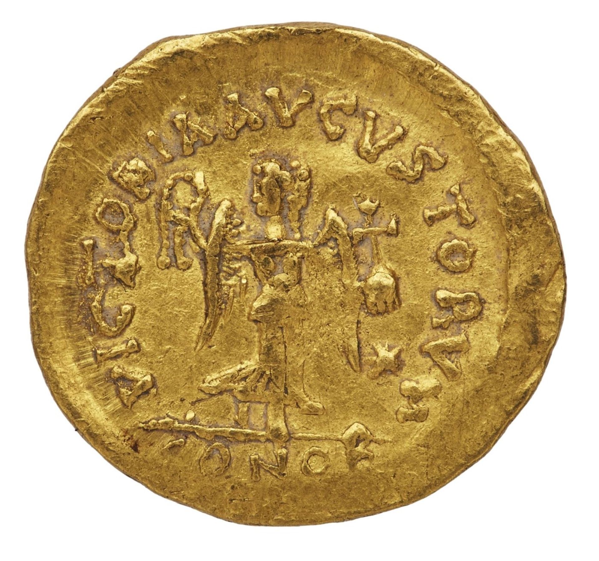 Antike Goldmünze, Tremissis, Kaiser Zenon, Oström. Reich  474 - 491 - Bild 2 aus 2