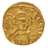 Antike Goldmünze, Solidus, Kaiser Konstantin IV., Byzanz 659-681