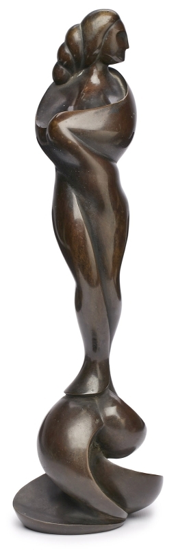 Bronze "Nach dem Bade", Art Deco, um 1920.