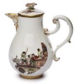 Kl. Kanne "Bäuerliche Szenen", Meissen um 1750.