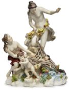 "Der Tritonenfang", Meissen um 1900.