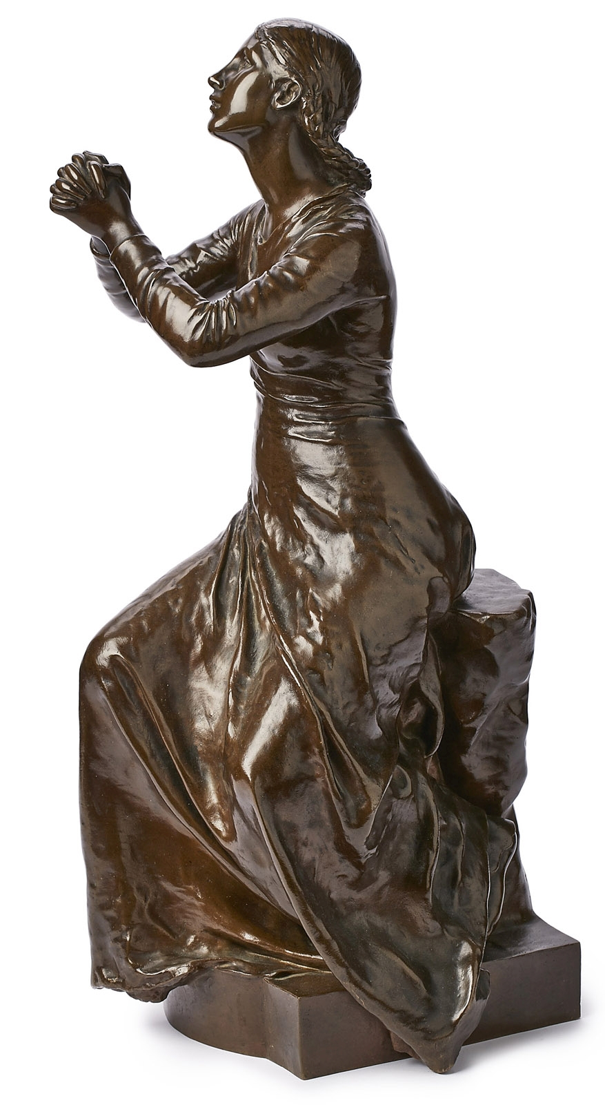 Gr. Bronze Paul Dubois: "Glaube", Paris um 1890. - Image 2 of 3