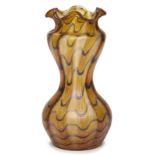 Vase mit Wellendekor, Jugendstil, wohl Österreich um 1900.