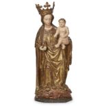 Mondsichel-Madonna mit Kind, wohl Rheinland 15. Jh.