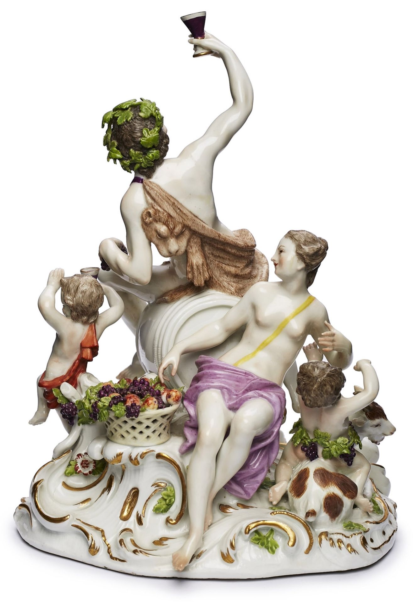 Bacchanal mit Weinfass, Meissen Punktzeit (1763 -´80). - Image 2 of 2