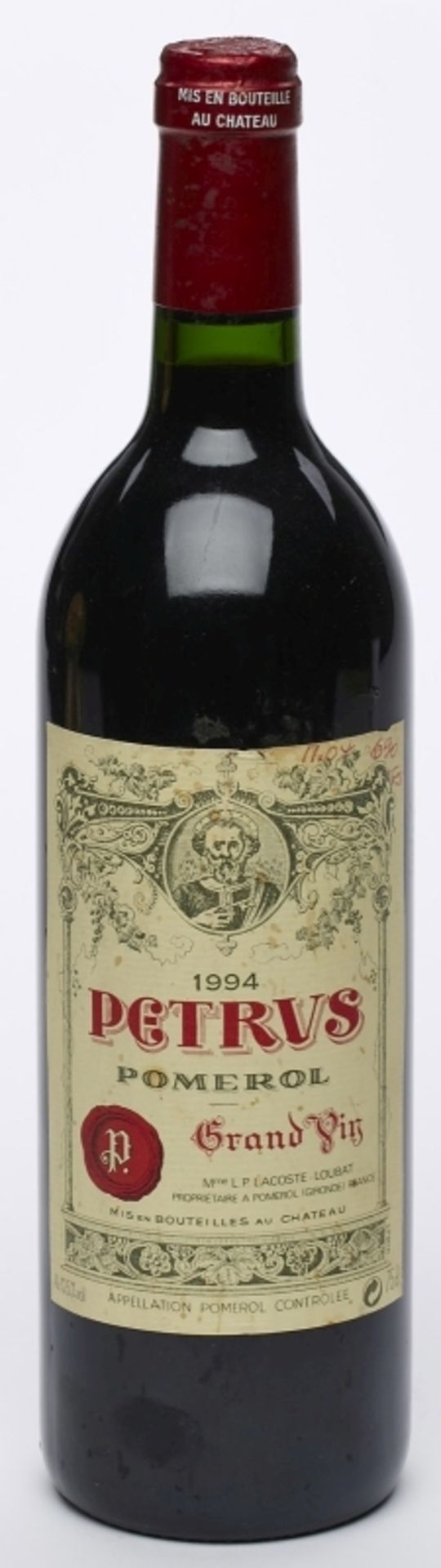 Flasche Rotwei "Petrus Pomerol Grand Vin", Jahrgang 1994 - Bild 2 aus 3