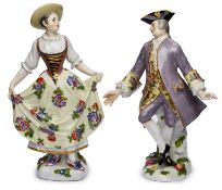 Paar Tänzer, Meissen um 1890.