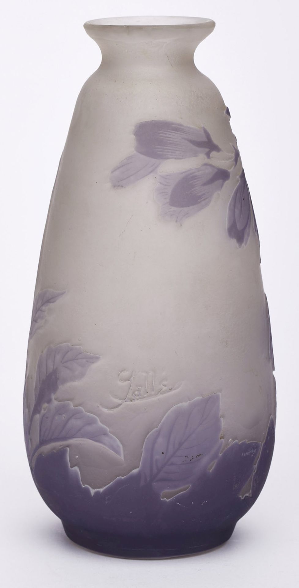 Kl. Vase "Glockenblumen", Jugendstil, Gallé um 1910. - Bild 2 aus 2