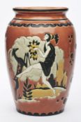 Gr. Vase "Diana", Art Deco, Longwy um 1930.