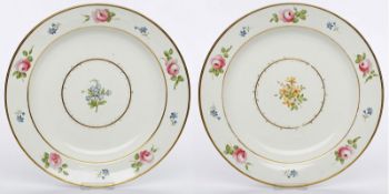 Paar runde Platten, Empire, Wien 1800