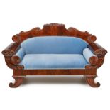 Spätbiedermeier 3-Sitzer Sofa, norddeutsch um 1835-40